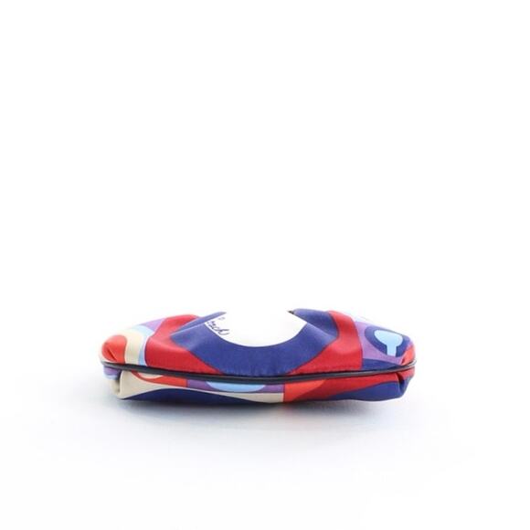 Coach Resort Op Art Sateen Mini Skinny Coin Purse w/ Keychain - Picture 5 of 6